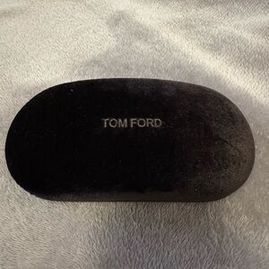 Tom Ford Eyeglass Case – Brown Suede – Authentic Luxury Hard Shell
